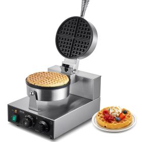 VEVOR Commercial Waffle Maker Round Waffle Iron Baker Machine Non-Stick 1230W VEVOR Commercial Waffle Maker Round Waffle Iron Baker Machine Non-Stick 1230W